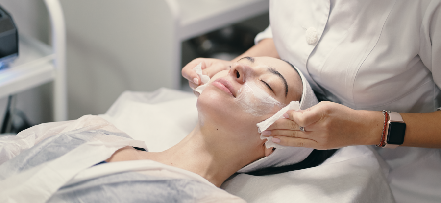 face treatment with facial